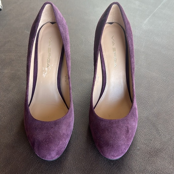 Via Spiga wedge suede shoes size 6.5 EUC - Picture 4 of 9